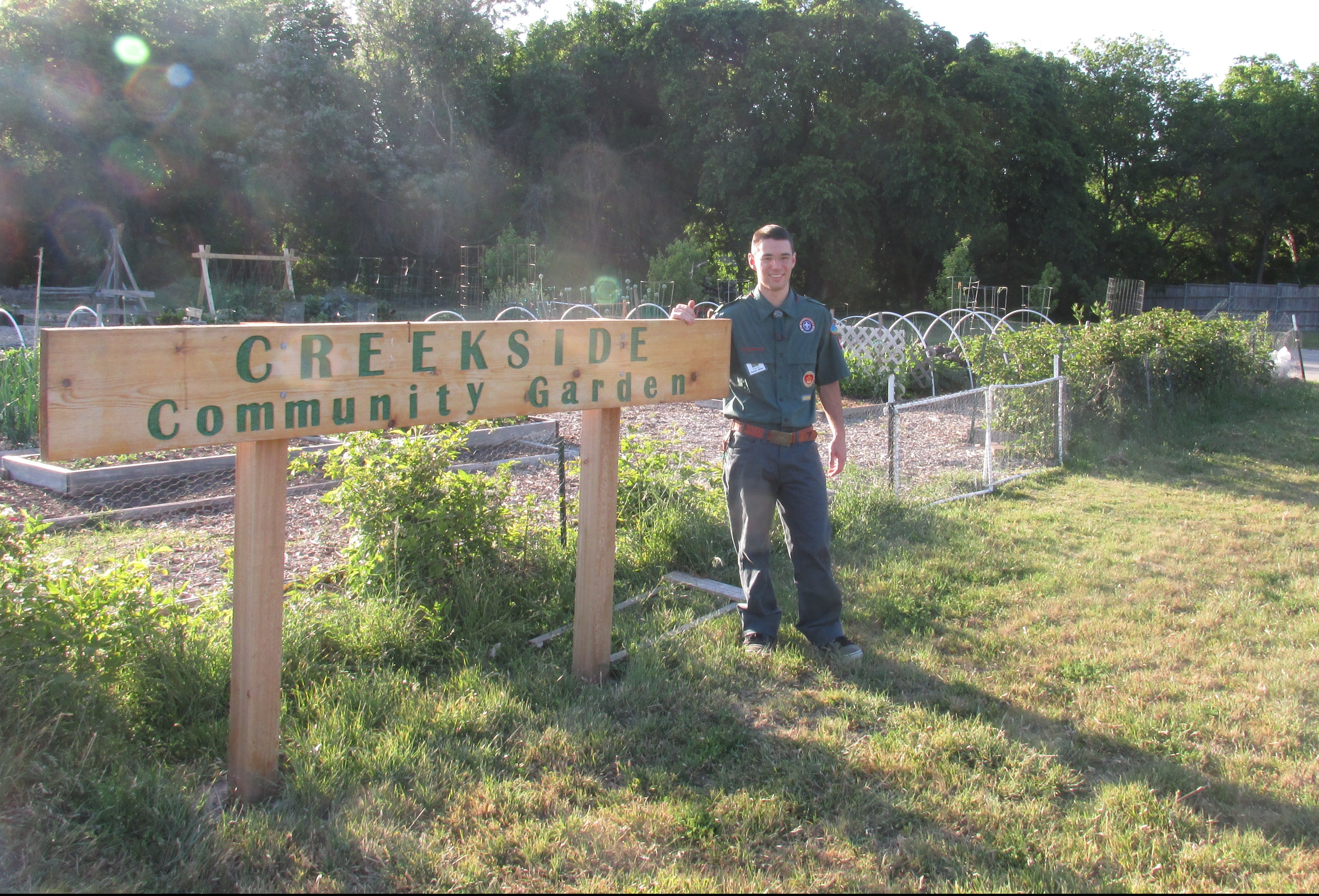 Creekside sign Eagle Scout Hunter